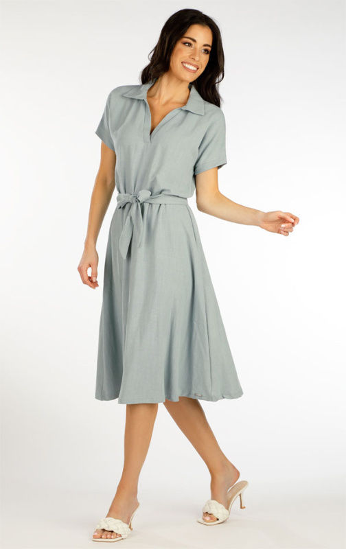 Dámské šaty LITEX s krátkým rukávem mentolové Barva: 612, Velikost: S