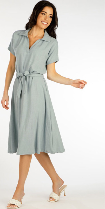 Dámské šaty LITEX s krátkým rukávem mentolové Barva: 612, Velikost: M