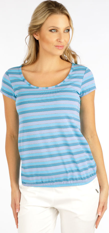 Dámské triko LITEX s krátkým rukávem modré Velikost: M