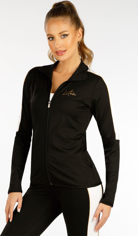 Dámská mikina LITEX na zip černá Velikost: S