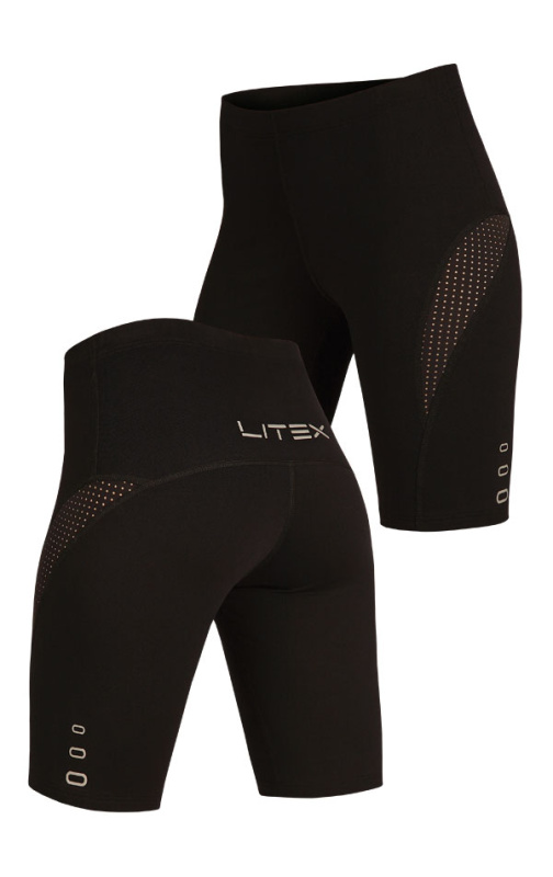 Dámské funkční legíny LITEX krátké černé Barva: černá, Velikost: XL