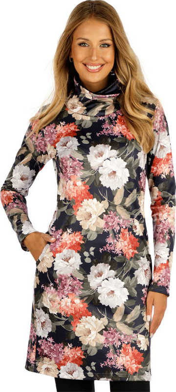 Dámské mikinové šaty LITEX s dlouhým rukávem barevné Velikost: L