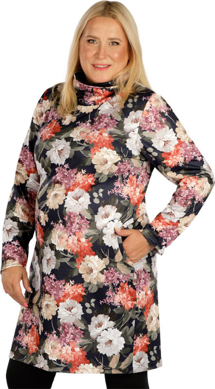 Dámské mikinové šaty LITEX s dlouhým rukávem barevné Velikost: XXXL