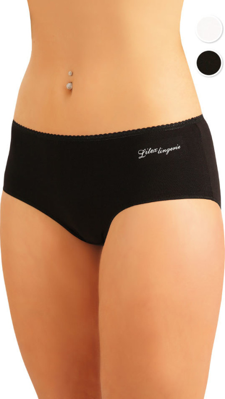 Dámské bavlněné kalhotky LITEX černé Barva: černá, Velikost: M