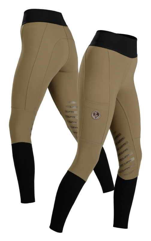 Dámské jezdecké legíny LITEX FOR RIDERS khaki Barva: khaki, Velikost: L