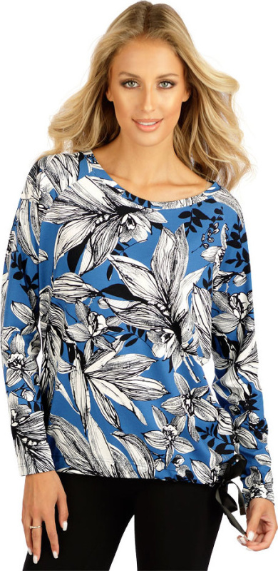 Dámské triko LITEX s dlouhým rukávem modré Velikost: S