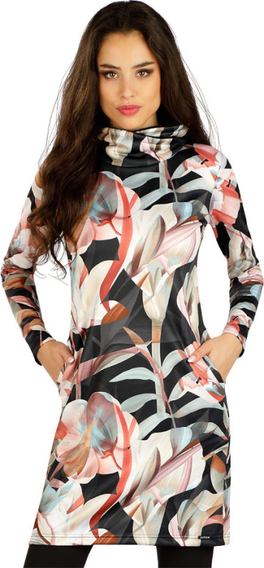 Dámské mikinové šaty LITEX s dlouhým rukávem černé Velikost: XL