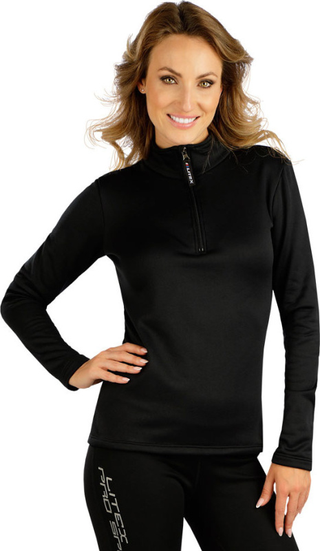 Dámská mikina LITEX se zipem černá Barva: černá, Velikost: S