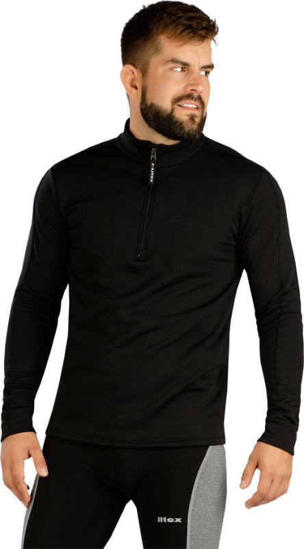Pánská mikina LITEX se zipem černá Barva: černá, Velikost: XL