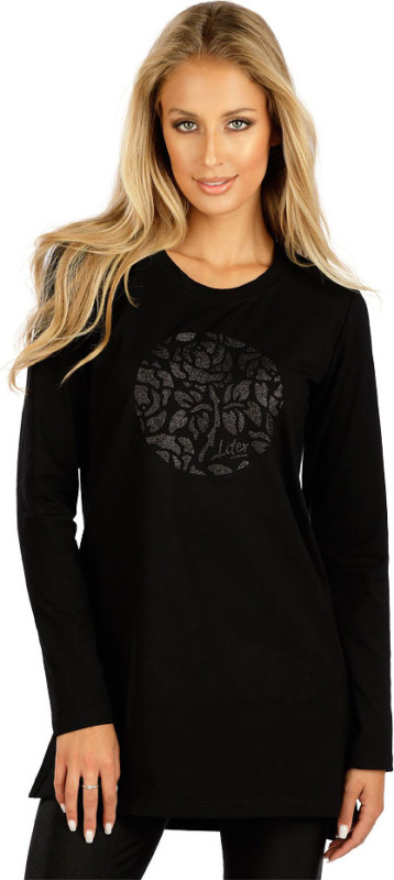 Dámská tunika LITEX s dlouhým rukávem černá Barva: černá, Velikost: S