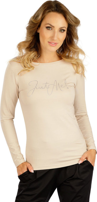 Dámské triko LITEX s dlouhým rukávem béžové Barva: béžová, Velikost: S