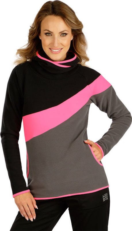 Dámská fleecová mikina LITEX černá Barva: černá, Velikost: S