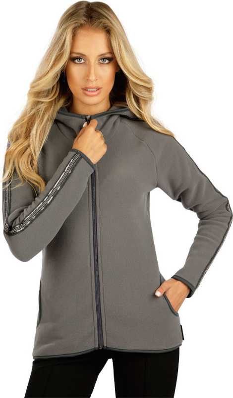 Dámská fleecová mikina LITEX šedá Barva: tmavě šedá, Velikost: S