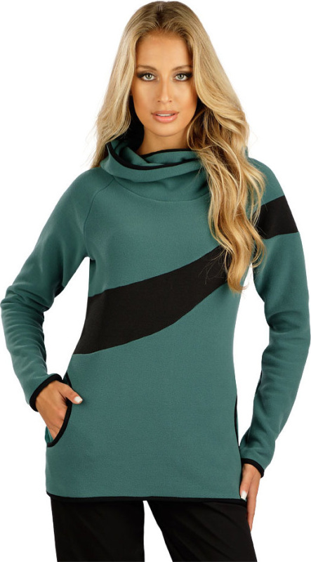 Dámská fleecová mikina LITEX zelená Barva: tmavě zelená, Velikost: S