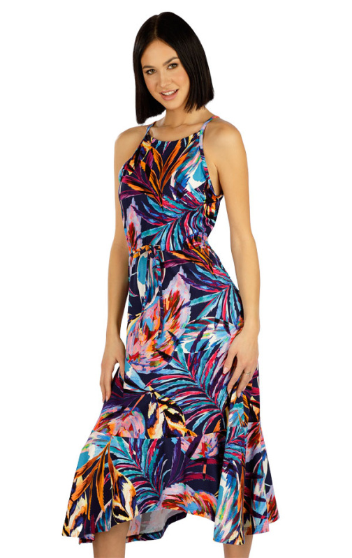 Dámské šaty LITEX na ramínka modré Velikost: XL