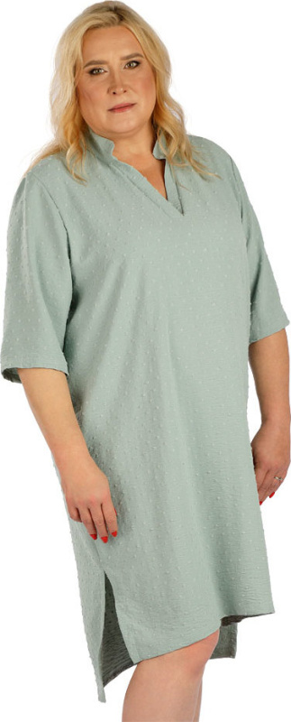 Dámské šaty LITEX s krátkým rukávem mentolové Barva: 612, Velikost: XL