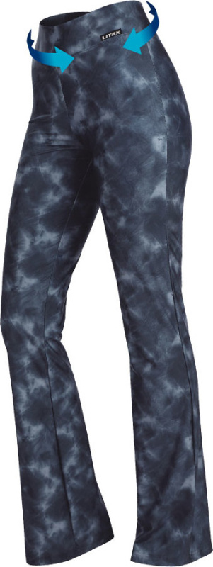 Dámské legíny LITEX dlouhé do zvonu modré Velikost: XL