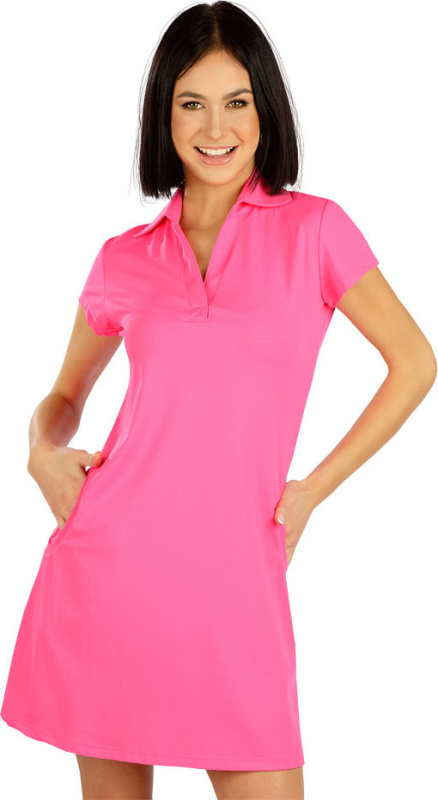 Dámské šaty LITEX s krátkým rukávem růžové Barva: 319, Velikost: L