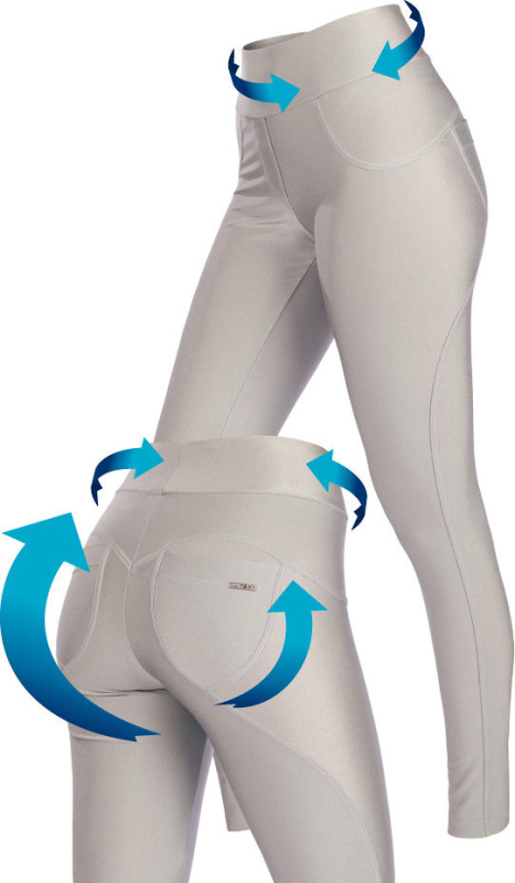 Dámské  push-up legíny LITEX s kapsami šedé Barva: 121, Velikost: M