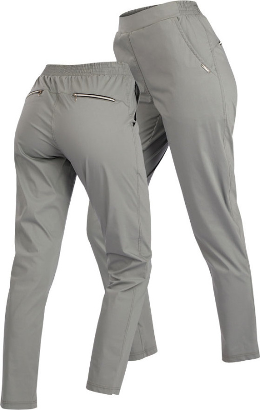 Dámské dlouhé kalhoty LITEX do pasu šedé Barva: šedá, Velikost: S