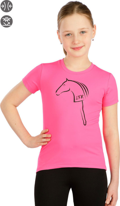 Dětské tričko LITEX s krátkým rukávem růžové Barva: 319, Velikost: 134