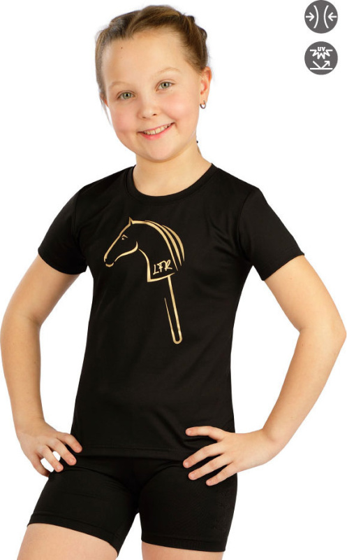 Dětské triko LITEX s krátkým rukávem černé Barva: černá, Velikost: 140