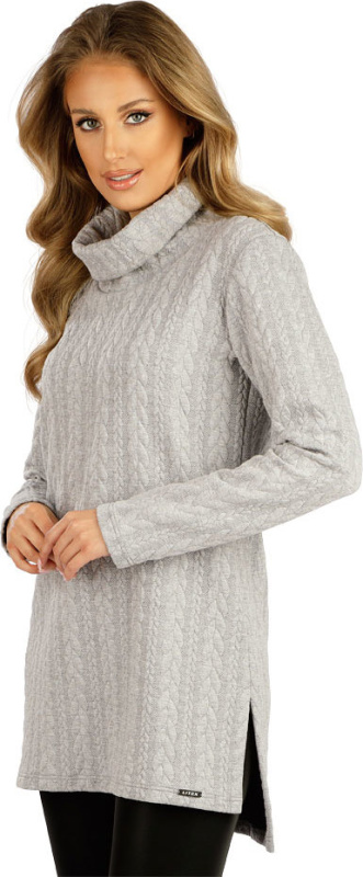 Dámský rolák LITEX  s dlouhým rukávem šedý Barva: světle šedá, Velikost: XL