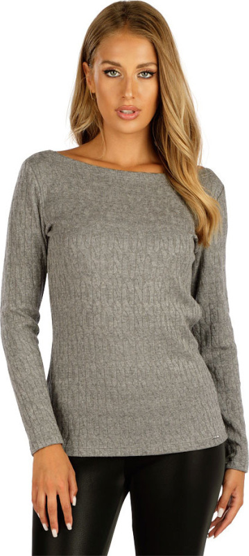 Dámský svetr LITEX s dlouhým rukávem šedý Barva: šedá, Velikost: S