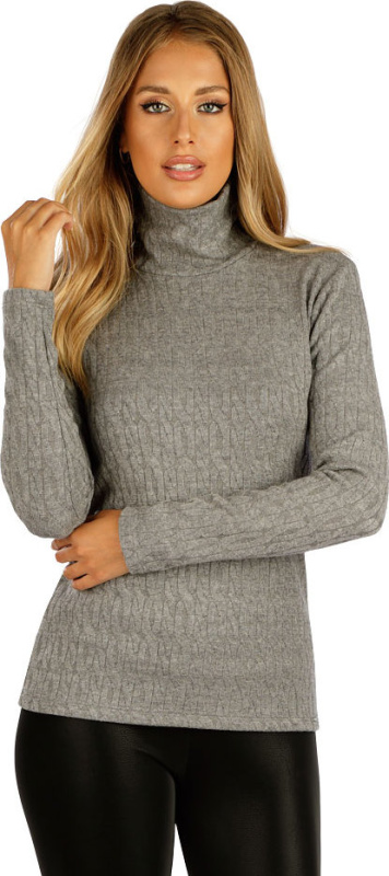 Dámský rolák LITEX s dlouhým rukávem šedý Barva: šedá, Velikost: XL