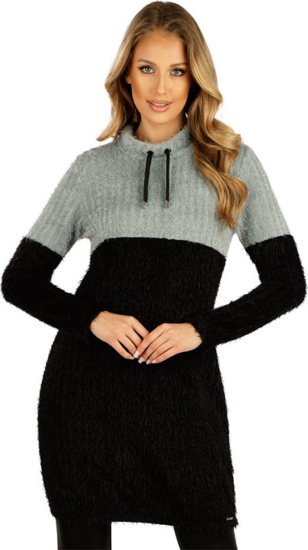 Dámské šaty LITEX s dlouhým rukávem černé Barva: černá, Velikost: S