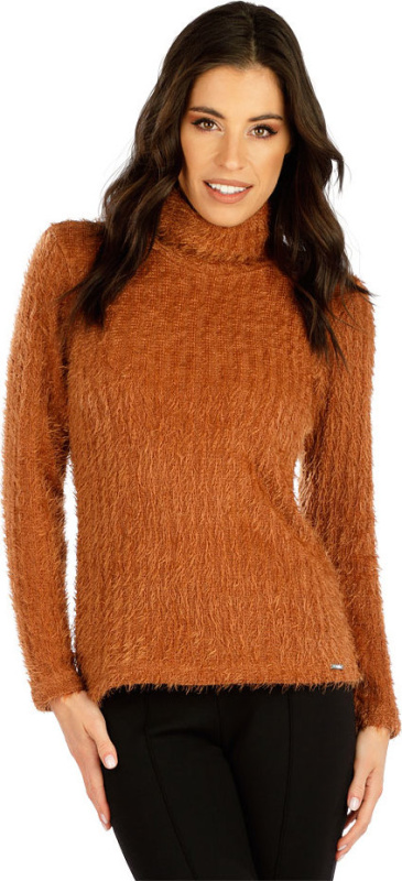 Dámský rolák LITEX s dlouhým rukávem hnědý Barva: 426, Velikost: S