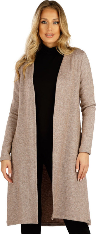 Dámský cardigan LITEX s dlouhým rukávem růžový Barva: růžové melé, Velikost: M