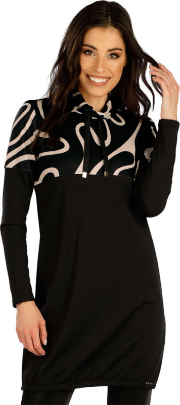 Dámské šaty LITEX s dlouhým rukávem černé Velikost: XL