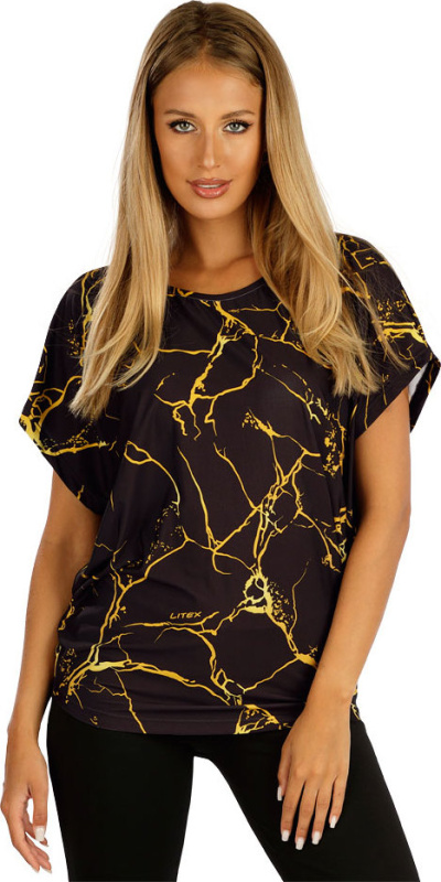 Dámské tričko LITEX s krátkým rukávem černé Velikost: XL