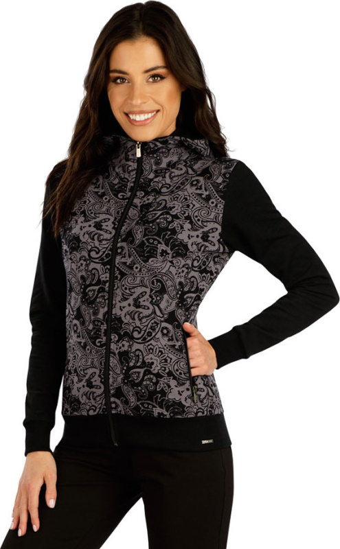 Dámská mikina LITEX s kapucí černá Velikost: M