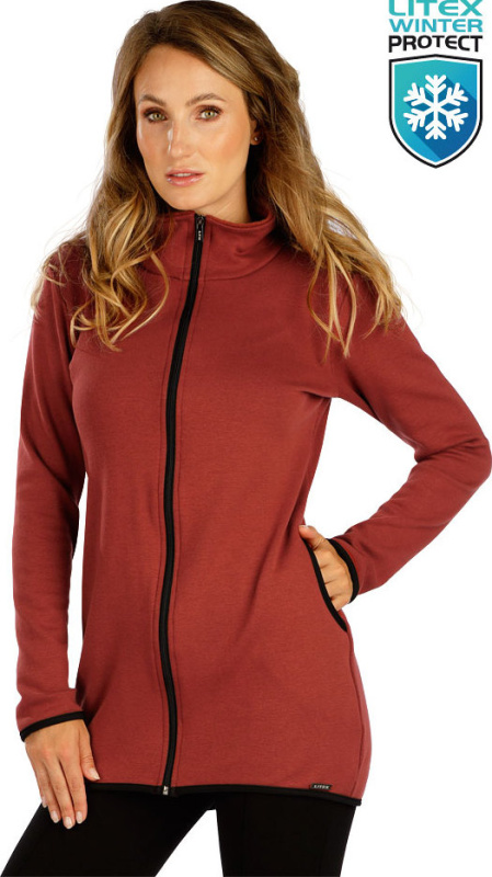 Dámská dlouhá mikina LITEX hnědá Barva: 413, Velikost: XL