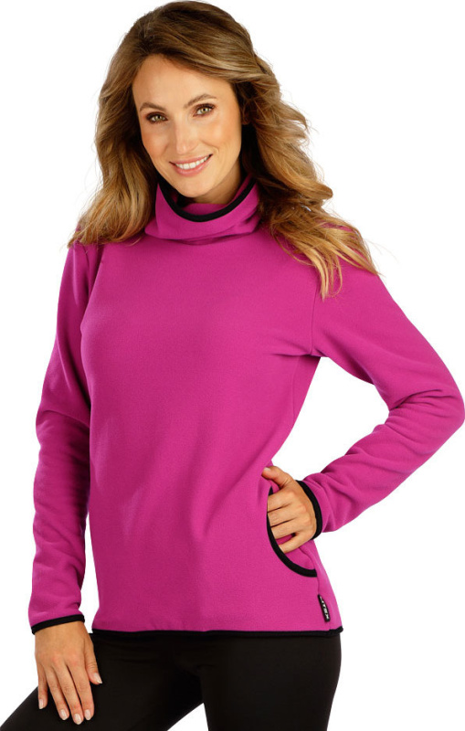 Dámský fleecový rolák LITEX růžový Barva: tmavě šeříková, Velikost: L