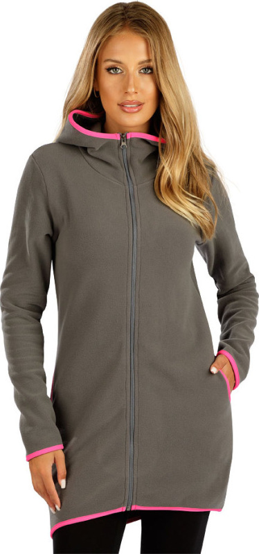 Dámská fleecová mikina LITEX šedá Barva: tmavě šedá, Velikost: XL