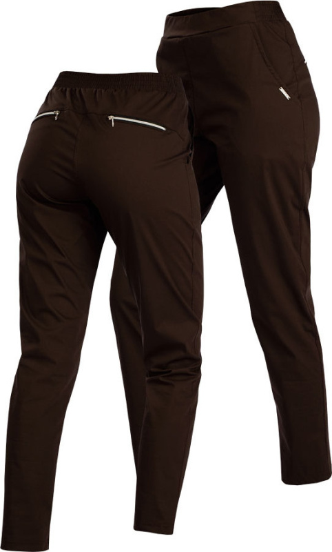 Dámské dlouhé kalhoty LITEX do pasu hnědé Barva: čokoládová, Velikost: XL