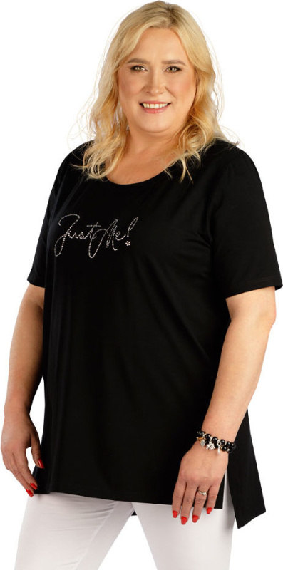 Dámská tunika LITEX s krátkým rukávem černá Barva: černá, Velikost: XXXL