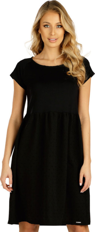 Dámské šaty LITEX s krátkým rukávem černé Barva: černá, Velikost: L