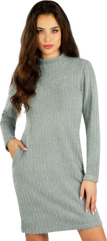 Dámské šaty LITEX s dlouhým rukávem šedé Barva: šedá, Velikost: XL