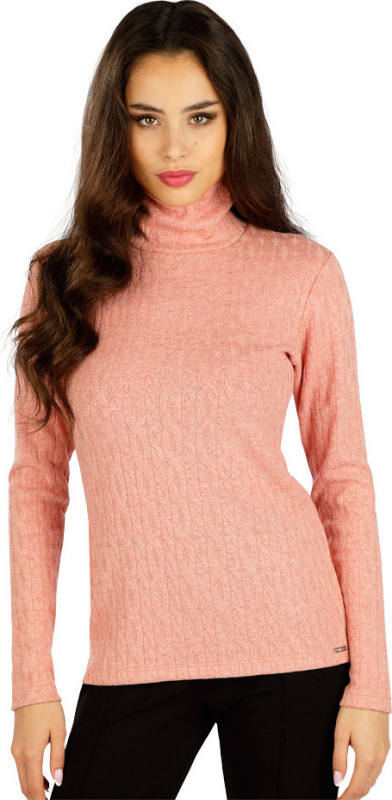 Dámský rolák LITEX s dlouhým rukávem růžový Barva: lososová, Velikost: S