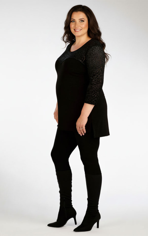 Dámské legíny LITEX pro plnoštíhlé PLUS SIZE černé Barva: černá, Velikost: XL