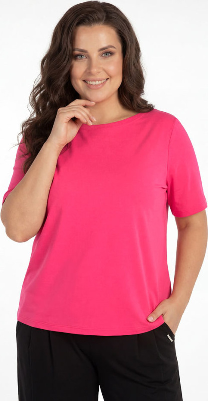 Dámské triko LITEX pro plnoštíhlé PLUS SIZE růžové Barva: jahodová, Velikost: XXXL