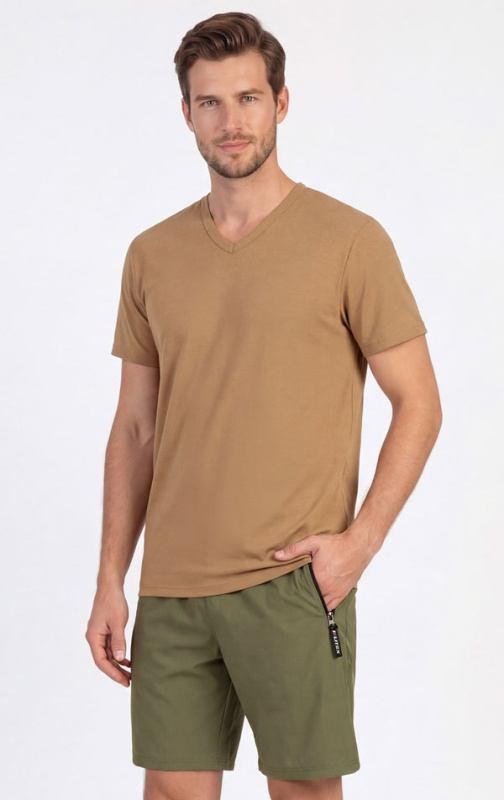 Pánské sportovní kraťasy LITEX zelené Barva: khaki, Velikost: L