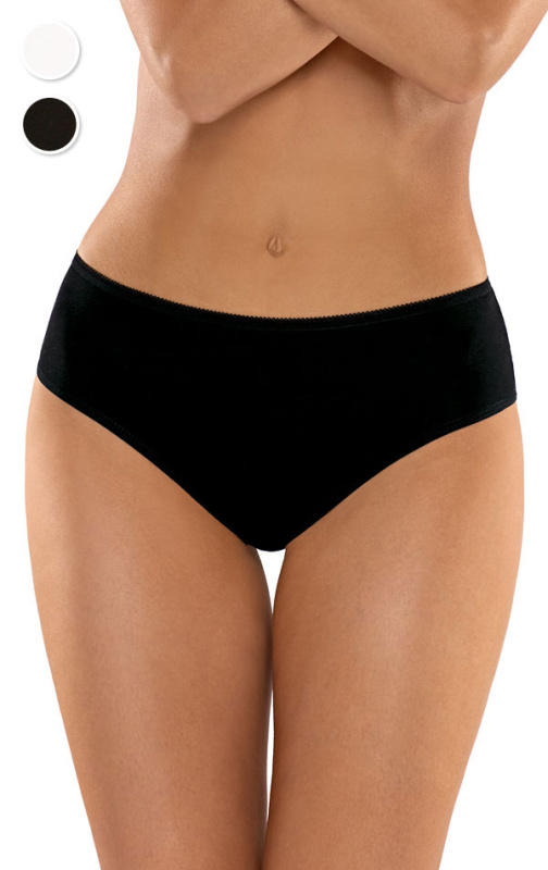 Dámské bavlněné kalhotky LITEX černá/bílá Barva: černá, Velikost: XL