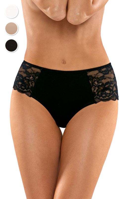 Dámské bavlněné kalhotky LITEX černá/bílá/tělová Barva: černá, Velikost: L