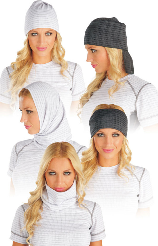 Multifunkční šátek LITEX bílý/šedý Barva: tmavě šedá, Velikost: UNI