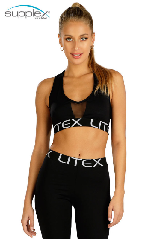 Dámský sportovní top LITEX černý Barva: černá, Velikost: L